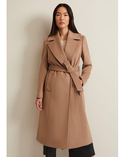 Phase Eight 's Livvy Wool Camel Trench Coat - Brown