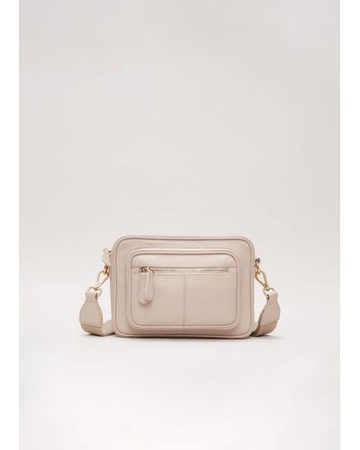 Phase Eight 's Leather Cross Body Bag - Natural