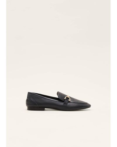 Phase Eight 's T-bar Leather Loafers - White