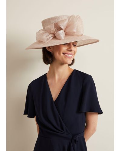 Phase Eight 's Layered Bow Hat - Blue