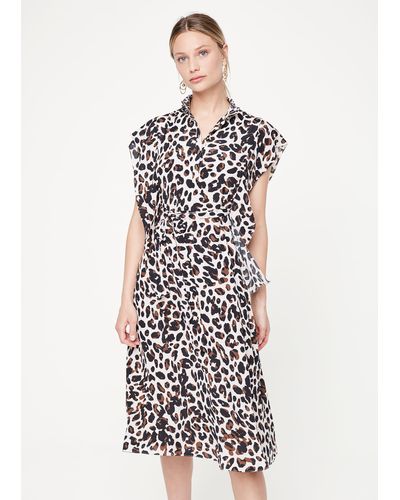 Damsel In A Dress 's Trudy Leopard Print Dress - White