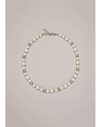 Phase Eight 's Parma Pearl And Crystal Necklace - Metallic