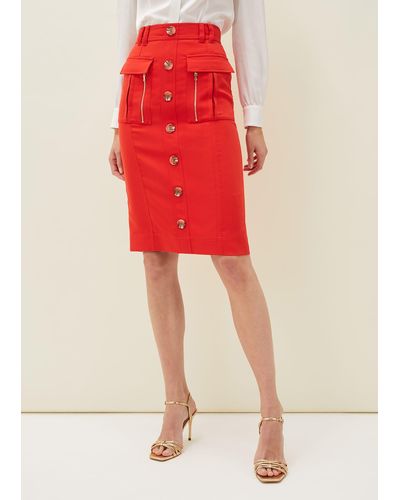 Damsel In A Dress 's Athena Zip Skirt - Red