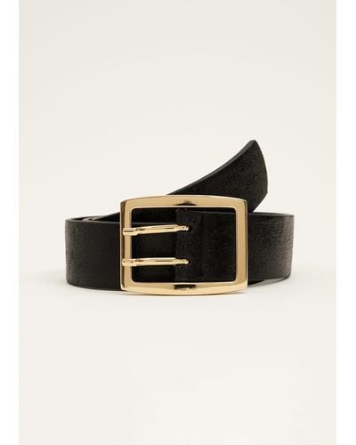Phase Eight 's Wide Leather Waist Belt - Black