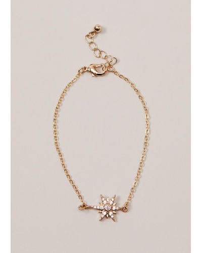 Phase Eight 's Gold Plated Star Bracelet - Natural