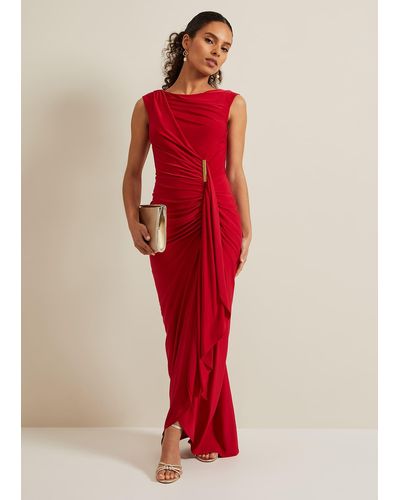 Phase Eight 's Petite Donna Maxi Dress - Red