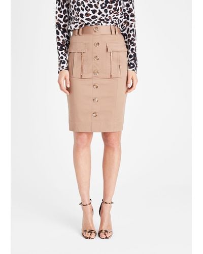 Damsel In A Dress 's Fifi Button Front Skirt - Natural