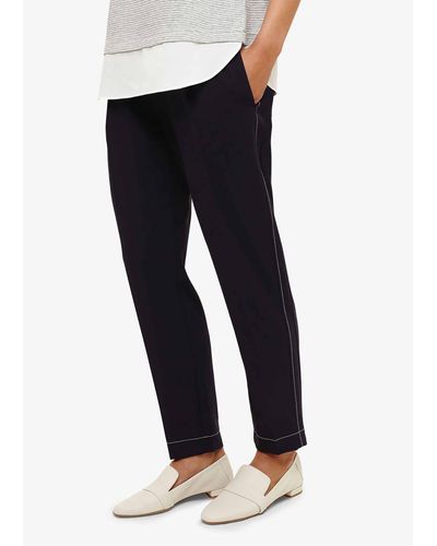 Phase Eight 's Trixie Topstitch Peg Trousers - Blue