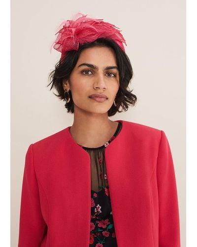 Phase Eight 's Pink Flower Headband - Red