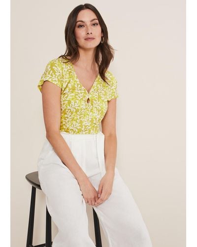 Phase Eight 's Rena Keyhole Top - Yellow