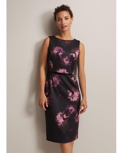 Phase Eight 's Arianne Abstract Floral Scuba Dress - Multicolour