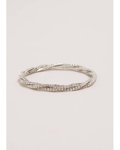 Phase Eight 's Sparkle Twisted Bracelet - Natural