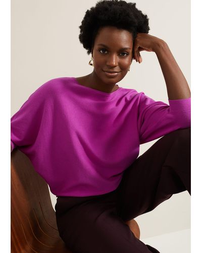 Phase Eight 's Cristine Knit Jumper - Purple