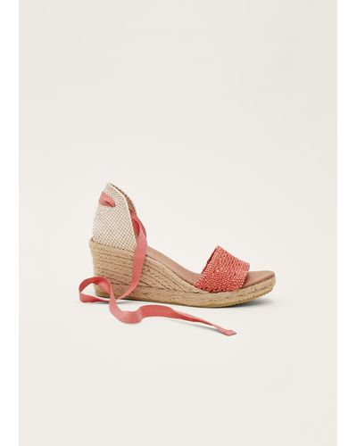 Phase Eight 's Weave Espadrille - Pink