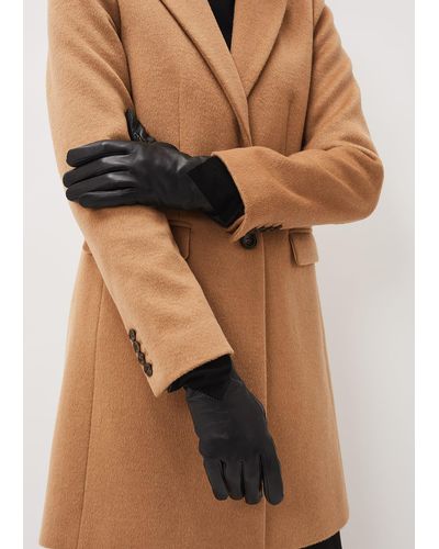 Phase Eight 's Daizy Leather Gloves - Black