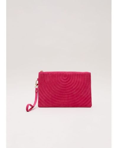 Phase Eight 's Stitch Detail Clutch Bag - Pink