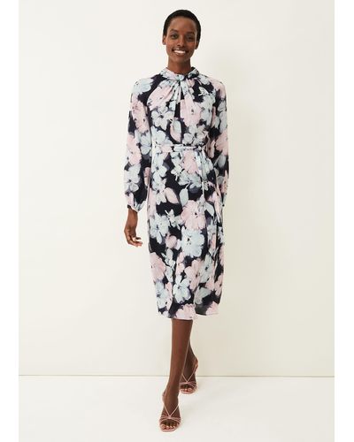 Phase Eight 's Ella Floral Print Dress - Natural