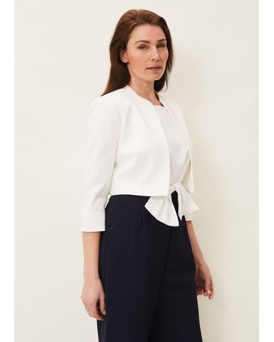 Phase Eight 's Karlee Textured Occasion Jacket - White