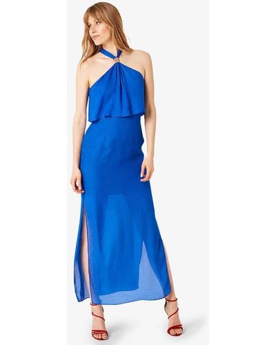 Damsel In A Dress 's Karina Leopard Jacquard Maxi Dress - Blue