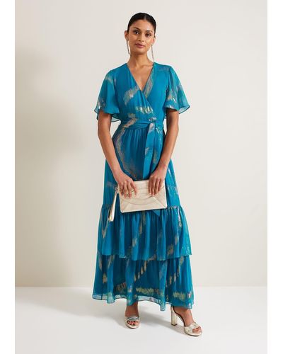 Phase Eight 's Charissa Silk Maxi Dress - Blue