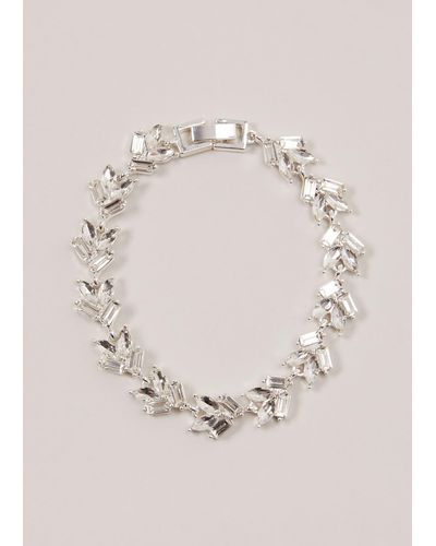 Phase Eight 's Silver Plated Stone Cluster Bracelet - Natural