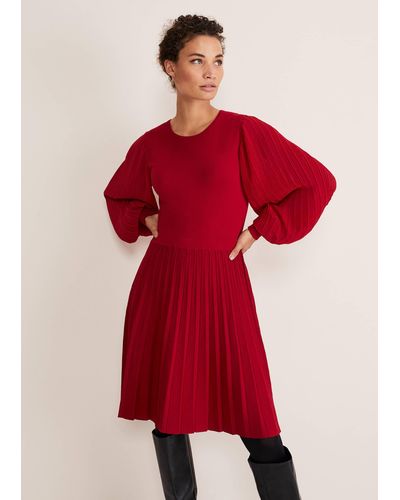 Phase Eight 's Mikel Knitted Dress - Red