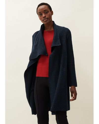 Phase Eight 's Bellona Knit Coat - Blue