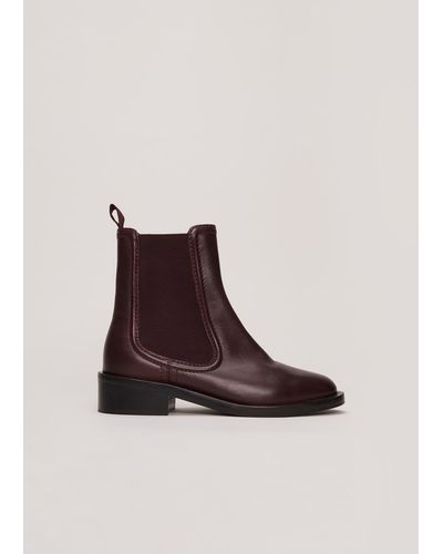 Phase Eight 's Leather Ankle Boots - Brown