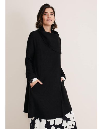 Phase Eight 's Bellona Knit Coat - Black