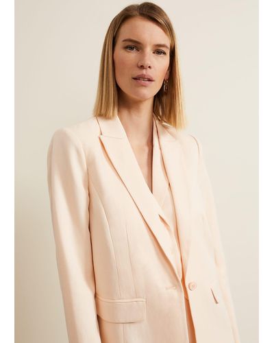 Phase Eight 's Bianca Peach Suit Jacket - Natural