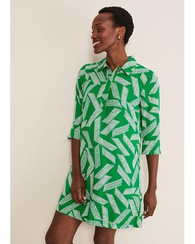 Phase Eight 's Penele Abstract Mini Dress - Green