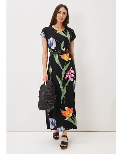 Phase Eight 's Aylie Jersey Large Florals Maxi Dress - White