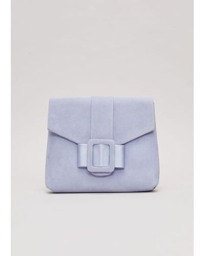 Phase Eight 's Buckle Front Clutch Bag - Blue