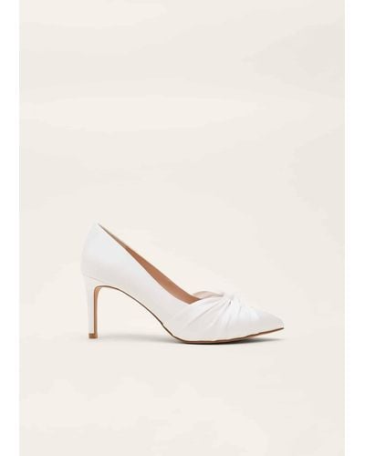 Phase Eight 's Kendal Satin Court Shoe - Natural
