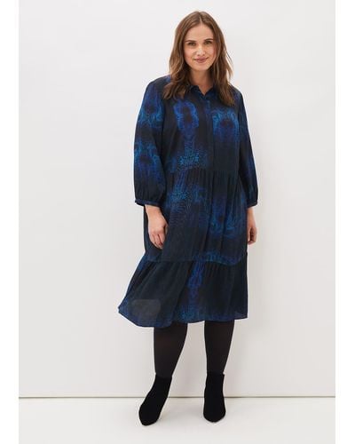 Phase Eight 's Charlotte Snake Print Dress - Blue