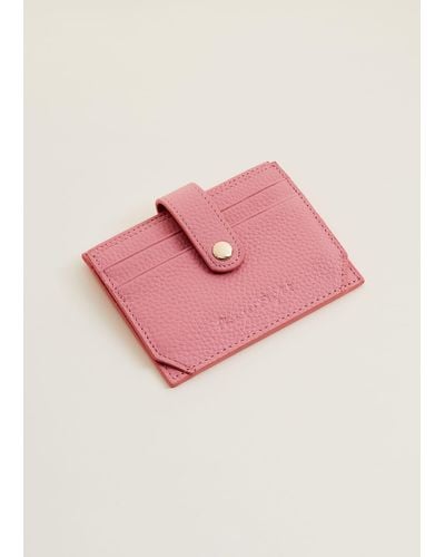 Phase Eight 's Leather Card Holder - Pink