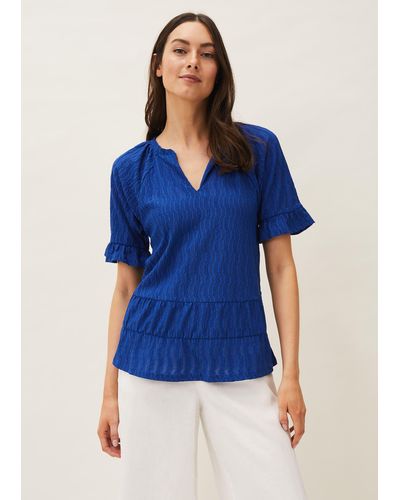 Phase Eight 's Amy Lace Top - Blue