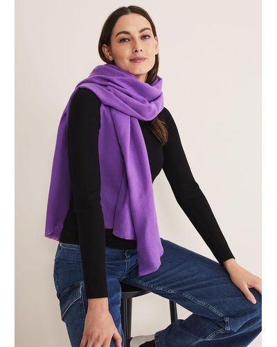 Phase Eight 's Plain Blanket Scarf - Purple