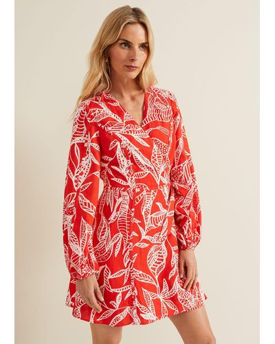 Phase Eight 's Charlotte Red Wrap Mini Dress