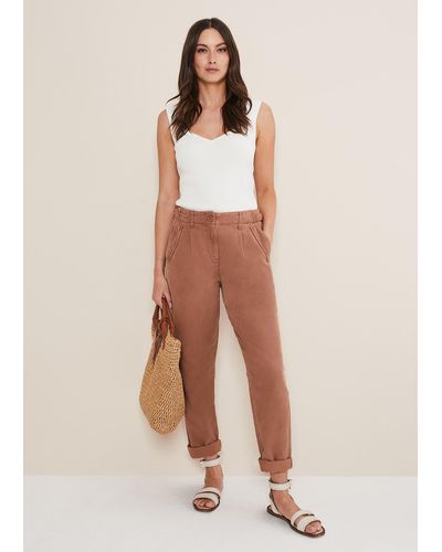 Phase Eight 's Ivana Relaxed Chino Trouser - Natural