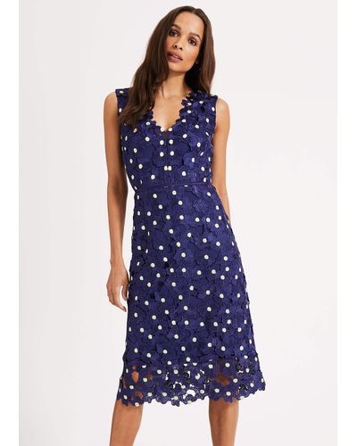Phase Eight 's Fran Lace Dress - Blue