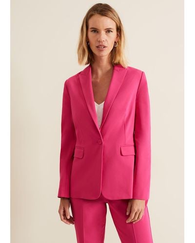 Phase Eight 's Ulrica Fitted Suit Jacket - Pink