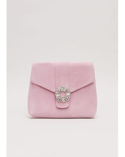 Phase Eight 's Embellished Clutch Bag - Pink