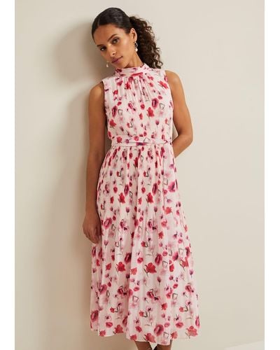 Phase Eight 's Petite Tillie Dress - Pink
