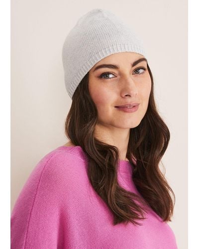 Phase Eight 's Wool Cashmere Beanie Hat - Pink