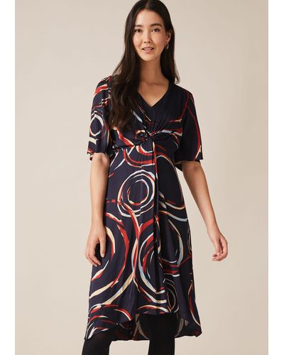 Phase eight remee hot sale chiffon dress navy