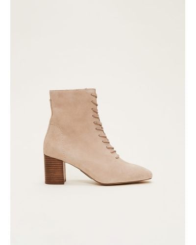 Phase Eight 's Lace Up Ankle Boot - Natural