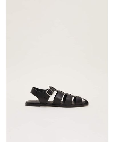 Phase Eight 's Leather Chunky Strap Sandal - White