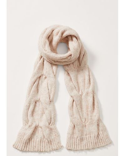 Phase Eight 's Cattie Cable Scarf - Natural