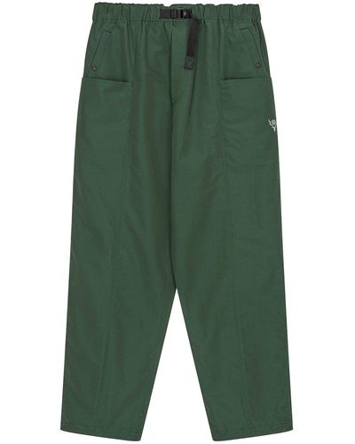 South2 West8 Belted C.s. Nylon Trousers in Green for Men | Lyst